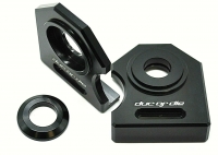 NEU Ducati M900 888 u.a. Kettenspanner Achsplatte Schwinge Schutz black