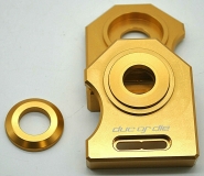 NEU Ducati M900 888 ST2 u.a. Kettenspanner Achsplatte Schwinge Schutz gold