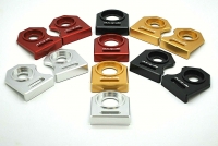 NEU Ducati M1000 u.a. Kettenspanner Achsplatte Schwinge Schutz silver