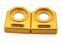 NEU Ducati M1000 u.a. Kettenspanner Achsplatte Schwinge Schutz gold