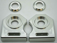 NEU Ducati M900 888 u.a. Kettenspanner Achsplatte Schwinge Schutz silver