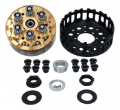 duc or die Antihopping Kupplung 6-Federn einstellbar, inkl. Korb, Druckplatte goldfarben