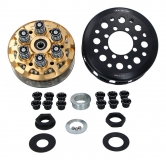 duc or die Antihopping Kupplung 6-Federn einstellbar, KOMPLETT , Druckplatte goldfarben